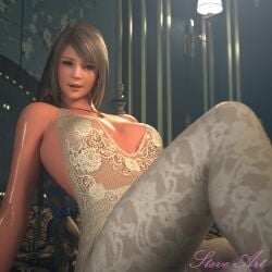 1girls 3d 3d_(artwork) breasts cleavage female female_only final_fantasy final_fantasy_xvi jill_warrick laying_down legs light-skinned_female lingerie lying lying_down pale-skinned_female pale_skin silver_hair solo solo_female square_enix steveart0929 white_woman