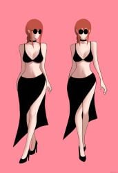 1girls 2d 2d_(artwork) 2d_artwork adult adult_female anime anime_character arm_behind_back background bare_arms bare_belly bare_chest bare_hands bare_midriff bare_navel bare_shoulders bare_skin belly belly_button bikini bikini_top black_bikini black_bikini_top black_choker black_footwear black_high_heels black_shoes black_skirt black_swimsuit black_swimwear braid braided_hair braided_ponytail braids breasts busty busty_female calves chainsaw_man charlesart choker circle_glasses circular_glasses cleavage collarbone curvaceous curvaceous_body curvaceous_female curvaceous_figure curvaceous_hips curvy curvy_body curvy_female curvy_figure curvy_hips digital digital_art digital_drawing digital_drawing_(artwork) digital_media digital_media_(artwork) drawing exposed_arms exposed_belly exposed_chest exposed_midriff exposed_navel exposed_shoulders exposed_skin eye-level_view fanart female female_focus female_only fingers footwear from_front front_view full_body full_body_view groin hair_between_eyes halterneck hand_behind_back high_heels hourglass_figure knees lean_figure legs long_hair looking_at_viewer makima_(chainsaw_man) manga_character mappa mature mature_female medium_breasts midriff monotone_background narrow_waist navel one_color_background pink_background plain_background ponytail portrait red-haired_female red_hair round_glasses shoes shonen_jump shoulders shueisha sidelocks single_braid skirt slender_body slender_waist slim_female slim_waist solid_color_background solo standing string_bikini sunglasses sunglasses_on_head swimsuit swimwear thighs tied_hair weekly_shonen_jump wide_hips