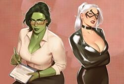2girls ai_generated big_ass big_breasts big_thighs black_cat_(marvel) breasts curvaceous curvy curvy_figure digital_media_(artwork) felicia_hardy female female_only giantess green-skinned_female green_body green_hair green_skin hips hourglass_figure huge_ass huge_breasts huge_thighs hulk_(series) jennifer_walters large_ass large_breasts large_female large_thighs legs light-skinned_female light_skin macro macro_female marvel marvel_comics mature mature_female mini_giantess phophopho she-hulk slim_waist spider-man_(series) tall tall_female thick thick_hips thick_legs thick_thighs thighs voluptuous waist white_hair wide_hips wide_thighs
