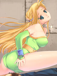 blonde_hair cameltoe celes_chere collar earrings female final_fantasy final_fantasy_vi green_eyes ionosphere jewelry