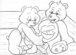 anthro bear brother_and_sister care_bear care_bears cub diaper furry furry_only hugs incest puppyfluff sibling straight tugs twins young