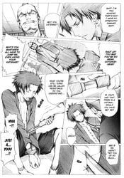 3boys bondage comic forced_yaoi gay group_sex knife male male_only male_rape_victim monochrome mugen_(samurai_champloo) rape samurai_champloo undressing weapon yaoi