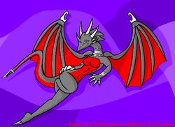 anthro choker cynder dragon female female_only horn mythological_creature mythological_scalie mythology scalie spyro_the_dragon tagme tail wings