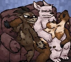 al_(weaver) anonymous_character anthro areola big_areola big_breasts blue_background bovid breasts brown_body brown_fur butt canid canine caprine cervine cuckold deer duo female fur furniture half-closed_eyes hand_on_chest holding_leg implied_vaginal leg_on_shoulder looking_upset lying_on_another male male/female mammal moan narrowed_eyes on_sofa open_mouth pack_street scaliescum sex simple_background sitting smile sofa sofa_sex spread_legs spreading tail thrusting velvet_roe_(weaver) white_body white_fur