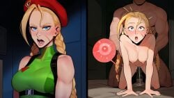 ai_generated areola areolae athletic athletic_female athletic_male bare_shoulders bedroom beret big_breasts blue_eyes braided_twintails breasts british british_female cammy_white capcom cum cum_in_pussy cum_inside doggy_style doggystyle female_penetrated femsub from_behind fully_naked fully_nude green_clothing hat hetero impregnation indoors instant_loss instant_loss_2koma light-skinned_female light-skinned_male looking_at_viewer male/female male_penetrating male_penetrating_female maledom military military_uniform muscular muscular_male nude nude_female nude_male open_mouth perky_breasts perky_nipples scar sex size_difference straight street_fighter sweat sweatdrop sweating sweaty tied_hair vagina vaginal vaginal_penetration vaginal_sex