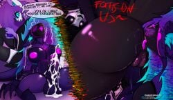 absurd_res anal anthro areola astra_system balls big_balls big_breasts big_butt big_penis blue_eyes blue_hair bodily_fluids bone breasts butt cum cumshot dialogue domestic_cat ejaculation ember_(astra_system) excessive_cum excessive_genital_fluids excessive_vaginal_fluids felid feline felis female fur genital_fluids genitals glans glitch glowing glowing_body glowing_eyes gradient_hair group gynomorph gynomorph/female hair heat_(temperature) hi_res humanoid intersex intersex/female invisible invisible_sex long_hair luna_(astra_system) machine magic malo mammal nipples oral overheated penis penis_on_face pink_areola pink_glans pink_nipples pink_tongue purple_balls purple_body purple_breasts purple_eyes purple_hair purple_penis purple_tongue rimming robot robot_humanoid scp-1471-a scp_foundation screen screen_face sex skull skull_head tongue vaginal_fluids vulva white_body white_fur
