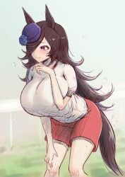 breasts female hair long_hair rice_shower_(umamusume) umamusume