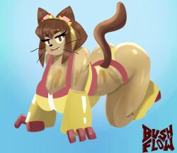 2026 bushflow catgirl digital_media_(artwork) feline female glitch_productions kit_(gameoverse) solo swimsuit