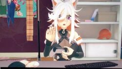 1boy 1boy1girl 1girls animal_ears animated cat_ears cum cum_in_pussy cum_inside demenishki female hidden_sex indie_virtual_youtuber koikatsu koikatsu_(medium) male male/female orange_hair penetration penis pussy sex short_hair sound sound_edit straight streaming tagme third-party_edit two-tone_hair vaginal_penetration video voice_acted vtuber white_hair