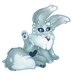 1:1 absurd_res accessory alpha_channel ambiguous_gender animal_genitalia anus artist_name balls bell blue_balls blue_eyes blue_sheath bow_accessory bow_ribbon canid canine canine_genitalia colored curled_fur curled_tail curly_hair dark_sclera digital_drawing_(artwork) digital_media_(artwork) eevee eyelashes fangs feet feral fur furry_balls generation_1_pokemon genitals grey_body grey_fur hair hi_res jingle_bell long_ears looking_at_viewer male mammal markings multicolored_body multicolored_fur nintendo pawpads paws pokemon pokemon_(species) presenting raised_leg shaded sheath shiny_pokemon signature smile solo solo_focus spots spotted_body spotted_fur spotted_markings spotted_tail tail tail_markings teeth text toes toxic_love_nsfw tuft two_tone_body two_tone_fur white_body white_fur