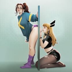 2girls ai_generated big_ass big_breasts big_thighs breasts curvaceous curvy curvy_figure digital_media_(artwork) female hips hourglass_figure huge_ass huge_breasts huge_thighs kitty_pryde large_ass large_breasts large_thighs legs light-skinned_female light_skin magik_(illyana_rasputin) marvel marvel_comics mutant mutant_(marvel) phophopho shadowcat slim_waist sorceress thick thick_hips thick_legs thick_thighs thighs voluptuous waist wide_hips wide_thighs x-men yuri