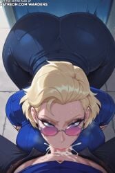 1girl 1girls ai_generated blonde_hair boobs breasts female female_focus genderbend genderbent genderswap genderswap_(mtf) girl league_of_legends league_of_legends:_wild_rift lips locke makeup milf riot_games rule_63 short_hair stable_diffusion tagme tits uncensored wardens watermark