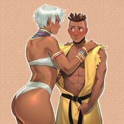 1boy 1boy1girl 1girls african african_female ai_generated ass big_ass big_breasts breasts brown-skinned_female brown_body brown_skin bust busty capcom chest curvaceous curvy curvy_figure dark-skinned_female dark_skin digital_media_(artwork) elena_(street_fighter) female hips hourglass_figure huge_ass huge_breasts large_ass large_breasts legs male older_female phophopho sean_matsuda slim_waist straight street_fighter thick thick_hips thick_legs thick_thighs thighs voluptuous waist white_hair wide_hips younger_male