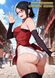 ai-created ai_art ai_assisted ai_generated ass ass_bigger_than_head black_hair boruto:_naruto_next_generations boruto:_two_blue_vortex cleavage clitoris curvy curvy_body curvy_female curvy_females curvy_hips curvy_thighs deep_cleavage eri_(my_hero_academia) female female_only glasses hanging_breasts hourglass_figure huge_breasts large_breasts massive_ass medium_boobs medium_breasts medium_tits naruto naruto_(series) petite petite_body petite_female sarada_uchiha short_hair shorts teenage_girl teenager thick_thighs uchiha_sarada uncensored undressing
