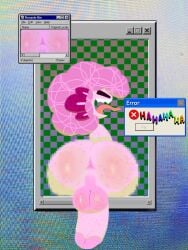 3:4 absurd_res afro amphibian anthro anus aquatic axo_(axouwur) axolotl axouwur balls balls_blush big_butt big_penis blush body_blush butt butt_blush computer electronics english_text genitals hair hi_res huge_butt huge_penis male message_box microsoft microsoft_windows mole_salamander open_mouth open_smile penis pink_balls pink_body pink_hair salamander shortstack shortstack_male silly smile solo spread_butt spreading text tongue tongue_out webcore window_(computing) windows_xp