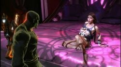 ai_generated aphrodite_(god_of_war) auburn_hair big_breasts big_penis blue_eyes kratos missionary_position muscular_male no_sound perfect_body tagme video