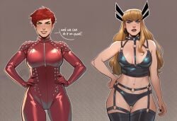 2girls ai_generated big_ass big_breasts big_thighs breasts curvaceous curvy curvy_figure digital_media_(artwork) female hellfire_club hips hourglass_figure huge_ass huge_breasts huge_thighs large_ass large_breasts large_thighs legs light-skinned_female light_skin magik_(illyana_rasputin) marvel marvel_comics marvel_girl midnight_suns mutant mutant_(marvel) new_mutants phoenix phophopho rachel_summers slim_waist sorceress telepath thick thick_hips thick_legs thick_thighs thighs voluptuous waist wide_hips wide_thighs x-force x-men yuri