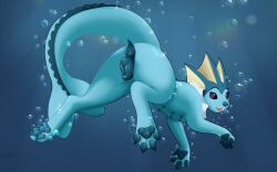 16:10 animal_genitalia animal_vulva anus ass_up blue_anus blue_nipples blue_paws blue_vulva bubble canine_genitalia canine_vulva eeveelution female female_feral feral generation_1_pokemon genitals hi_res nauticalcanine nintendo nipples plump_labia pokemon pokemon_(species) puffy_anus scaled solo thick_thighs vaporeon vulva widescreen
