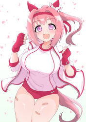 breasts hair haru_urara_(umamusume) pink_hair umamusume