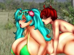 1boy 1female 1girls age_difference aqua_eyes aqua_hair ass_clapping background bare_shoulders beach big_ass big_breasts big_thighs bikini blue_eyes blue_hair blue_sky blush brazilian brazilian_female brazilian_flag brazilian_miku breasts brown_eyes brown_hair chorquistudios cleavage collar collarbone corsica couple cute cute_face cute_male dark-skinned_female dark_skin day doggy_style exposing eyewear_on_head female flag flag_bikini flags flexing flower gigantic_breasts glasses hair_between_eyes hair_flower hair_ornament half_naked hatsune_miku height_difference holding huge_breasts imminent_sex jewelry latina latina_female less_than_30_seconds long_hair looking_at_partner looking_at_viewer looking_pleasured male_swimwear mature_female mature_male motor_vehicle necklace older_female_and_younger_male outdoors palm_tree paulu penetration photo_background plain_background plap plap_(sound) plapping plapping_big_butt red_hair sex sitting size_difference sky smaller_male smile sound sport_car standing straight sunglasses sunglasses_on_head swimsuit tagme taller_female tan tree tropical tropical_background video