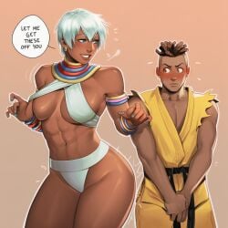 1boy 1boy1girl 1girls african african_female ai_generated ass big_ass big_breasts breasts brown-skinned_female brown_body brown_skin bust busty capcom chest curvaceous curvy curvy_figure dark-skinned_female dark_skin digital_media_(artwork) elena_(street_fighter) female hips hourglass_figure huge_ass huge_breasts large_ass large_breasts legs male older_female phophopho sean_matsuda slim_waist straight street_fighter thick thick_hips thick_legs thick_thighs thighs voluptuous waist white_hair wide_hips younger_male