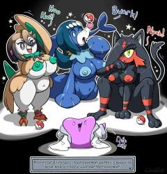 big_ditt_(chabble) chabble ditto ditto_(pokemon) lana's_mother_(pokemon) litten lusamine_(pokemon) naked naked_female nude nude_female olivia_(pokemon) pokemon pokemon_(species) pokemon_sm popplio post-transformation rowlet tagme transformation