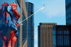 3d 3d_(artwork) arched_back ass big_penis cock cum cum_shot cumming fully_clothed jerking jerking_off looking_up male male_only marvel marvel_rivals masturbation penis_in_hand penis_out peter_parker red_suit solo solo_male spider-man spider-man_(marvel_rivals) spider-man_(series) stuck_to_wall window