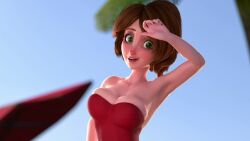 1girls 2026 20s 3d animated arm_up armpit armpits ass aunt_cass bathing_suit beach big_breasts big_hero_6 breasts brown_hair bust busty cass_hamada chest cleavage curvaceous curvy curvy_figure disney female green_eyes hips huge_breasts jiggling_breasts kittenvox large_breasts light-skinned_female lipstick looking_at_viewer marvel marvel_comics mature mature_female milf outdoors palm_tree redmoa seaside short_hair slim_waist smile sound sweat sweatdrop sweating sweaty sweaty_body swimsuit tagme umbrella video voice_acted voluptuous waist