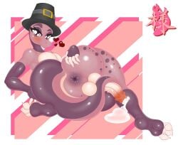 anthro anus backsack balls big_butt blush bodily_fluids butt cum cum_drip cum_on_ground cum_on_leg cum_on_self dripping ejaculation feet femboy genital_fluids genitals glistening glistening_body glistening_butt glistening_feet glistening_tail guv_(guvme7) heart_symbol hi_res huge_butt lizard lying male on_side penis presenting presenting_anus presenting_hindquarters reptile scalie smile solo spread_butt spreading srklmsama tail tail_wrapped_around tail_wrapped_around_penis thick_thighs vein veiny_penis