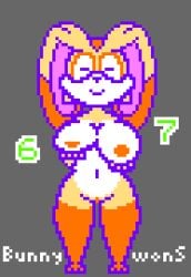 2d_animation 67 67_(meme) animated anthro bunnywons clothing corny cream_the_rabbit cringe digital_media_(artwork) female horrible ihatethisfs lagomorph legwear leporid mammal meme orange_clothing orange_legwear orange_thigh_highs pixel_(artwork) pixel_animation rabbit sega shortstack smug smug_face solo sonic_the_hedgehog_(series) thigh_highs