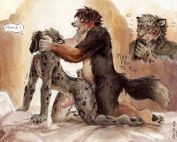 2026 5_fingers akatan_art all_fours anal anal_penetration anthro anthro_on_anthro anthro_penetrated anthro_penetrating anthro_penetrating_anthro balls bed bernese_mountain_dog biped black_body black_fur black_nose black_pawpads blush blush_lines bodily_fluids brown_body brown_eyes brown_fur canid canine canis claws clothing dipstick_tail doggystyle domestic_dog dream dripping drooling duo ears_back erection eyes_closed fangs fantasizing felid finger_claws fingers floppy_ears from_behind_position fur furniture genital_fluids genitals glans grey_body grey_fur hi_res humanoid_genitalia humanoid_penis imagining inside leopard_spots male male/male male_anthro male_penetrated male_penetrating male_penetrating_male mammal markings molosser mountain_dog nude nude_anthro nude_male on_bed open_mouth painting_(artwork) pantherine pawpads paws penetration penile penile_penetration penis penis_in_ass pivoted_ears plap precum precum_drip saliva sex signature slightly_chubby slightly_chubby_anthro slightly_chubby_male sniffing sniffing_clothes snow_leopard speech_bubble spots spotted_body spotted_fur swiss_mountain_dog tail tail_markings teeth traditional_media_(artwork) traditional_painting_(artwork) traditional_watercolor_(artwork) underwear underwear_sniffing watercolor_(artwork)