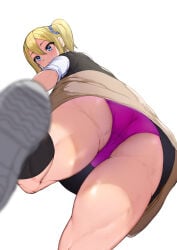 1girl blonde_hair blue_eyes commentary_request hair_between_eyes hayasaka_ai kaguya-sama_wa_kokurasetai_~tensai-tachi_no_renai_zunousen~ panties side_ponytail sikijou77o underwear white_background