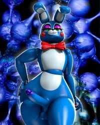 2026 3d_(artwork) 4:5 animatronic anthro balls blue_balls blue_body blue_glans blue_penis bow_tie colored_nails digital_media_(artwork) erection eyelashes eyeshadow five_nights_at_freddy's five_nights_at_freddy's_2 genitals glans glistening glistening_body green_eyes grin grinning_at_viewer hand_on_hip hi_res humanoid_genitalia humanoid_penis lagomorph leporid looking_at_viewer machine makeup male mammal nails penis purple_eyelids purple_eyeshadow rabbit red_bow_tie red_nails robot robot_anthro scottgames smile smiling_at_viewer solo source_filmmaker_(artwork) thick_thighs toy_bonnie_(fnaf) watermark wide_hips zelyonka