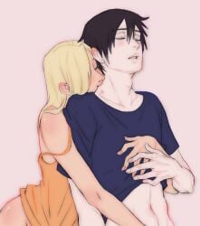 1boy 1boy1girl 1girls abs absurd_res absurdres bare_arms bare_shoulders bite_mark bitting_neck black_hair blonde_hair blush boruto:_naruto_next_generations bottomless bottomless_female bottomless_male canon_couple closed_eyes clothed clothed_sex clothing couple ear_piercing earrings eyelashes female femdom from_behind from_behind_position front_view hair_over_one_eye hand_holding handjob handjob_from_behind hi_res hickey hickey_marks high_resolution highres hips holding_hands holding_penis husband_and_wife implied_handjob ino_yamanaka jewelry kissing_neck light-skinned_female light-skinned_male light_skin lips lipstick long_fingernails long_nails looking_pleasured love_bite makeup male male/female malesub married_couple monday_mint nail_polish naruto naruto:_the_last naruto_(series) naruto_shippuden painted_nails pale-skinned_female pale-skinned_male pale_skin parted_lips pink_background pink_lips pink_lipstick pink_nail_polish pink_nails pleasure_face romantic romantic_ambiance romantic_couple romantic_sex sai sex sexually_suggestive shirt_lift shirt_up shonen_jump shounen_jump shueisha simple_background sleeveless sleeveless_shirt standing standing_sex straight t-shirt tank_top very_high_resolution weekly_shonen_jump weekly_shounen_jump wholesome yamanaka_ino