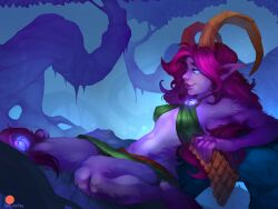 2019 blizzard_entertainment erection female hearthstone kate_starling original_character satyr satyr_(warcraft) satyr_female solo solo_female the_witchwood warcraft witchwood_piper world_of_warcraft zaer_felseed