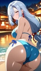 ai_generated ass bkai genshin_impact sexy shenhe_(genshin_impact)