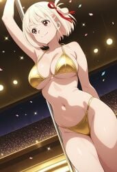 1girls ai_generated bikini female lycoris_recoil nishikigi_chisato solo