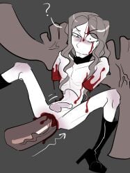 1boy amputated_arm amputation anal_sex bleeding blood enki_(fear_and_hunger) enki_ankarian fear_and_hunger gaftengger gay guard huge_cock male penis rape size_difference thin