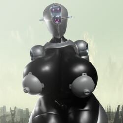 3d assaultron blender fallout fallout_4 huge_ass huge_breasts huge_nipples huge_thighs metallic_body mopflop_(artist) robot robot_girl
