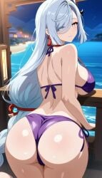 ai_generated ass bkai genshin_impact sexy shenhe_(genshin_impact)