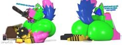 2boys 3d ass ass_bigger_than_head bee big_ass big_thighs black_hair chainsaw dialogue english_text facesitting gay kevin_(nyanwolf) lamentlife lamentlife_(oc) nyanwolf pepperoni_pizza pizza pizza_box pizza_slice roblox robloxian sparklecat tagme text thighs thighs_bigger_than_head