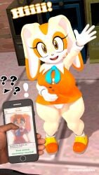 3d 3d_(artwork) anthro big_breasts cream_the_rabbit female human leviantan581re looking_at_viewer male panties rabbit smile sonic_(series) vanilla_the_rabbit