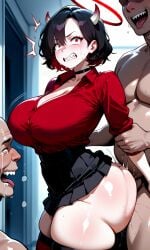 ai_generated anal anal_sex angry behind big_ass black_strawberry_14 crying cum huge_ass huge_cock ntr penis sex tears