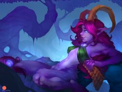 2019 blizzard_entertainment erection female hearthstone kate_starling original_character satyr satyr_(warcraft) satyr_female solo solo_female the_witchwood warcraft witchwood_piper world_of_warcraft zaer_felseed