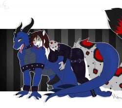 2020 alphness anal anal_sex anthro anthro_on_anthro anthro_penetrated anthro_penetrating anthro_penetrating_anthro arms_tied blood blood_on_teeth blood_on_tongue bodily_fluids bound claw_marks clothed clothed/nude clothed_female clothing cloud_tail cuffed_wrists dominant dominant_female dragon duo felid female female_penetrating female_penetrating_male from_behind_position genitals leopard lilmissmetalmouth male male/female male_penetrated mammal mounting mythological_creature mythological_scalie mythology nude nude_male object_in_ass pantherine pegging penetration penis scalie sex sex_toy sex_toy_in_ass sex_toy_insertion sex_toy_penetration strapon submissive submissive_male toying_partner
