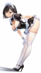 1girls ai_generated female maid maid_uniform solo