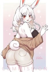 2020s 2023 clothing female female_only furry furry_female furry_only magu_mm_0824 rabbit_ears rabbit_girl red_eyes tagme white_fur