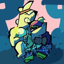 almost_naked anthro anthro_penetrated artist_name ass_visible_from_the_front background bean_mouth belly big_dick brawl_stars cartoony closed_eyes colored cordelius_(brawl_stars) cum cum_dripping_from_ass cum_dripping_from_penis cum_in_ass cum_inside cum_on_balls cumming_from_anal_sex cumming_together cumming_while_penetrated cumshot dinosaur dinosaur_humanoid doug_(brawl_stars) enjoying_sex fat foreskin forest fully_inside gas_mask gay_sex gloves hard_sex humanoid_penis inflatable leaking_cum leg_grab legs_up life_jacket male male/male male_only messy movement_lines musclegut nipple_visible penetration penis penis_on_hand plap purple_skin salivating sex sex_after_cumming sitting_on_penis slap somehornydud3 sun_rise teeth_showing uncircumcised uncut veiny_penis visor_cap wrecked_ass