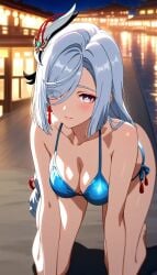 ai_generated ass bkai genshin_impact sexy shenhe_(genshin_impact)