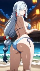 ai_generated ass bkai genshin_impact sexy shenhe_(genshin_impact)